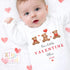 My First Valentines Day babygrow, 1st valentines day sleepsuit, 1st Valentines as My Daddy, New Dad Gift, Daddy Valentines