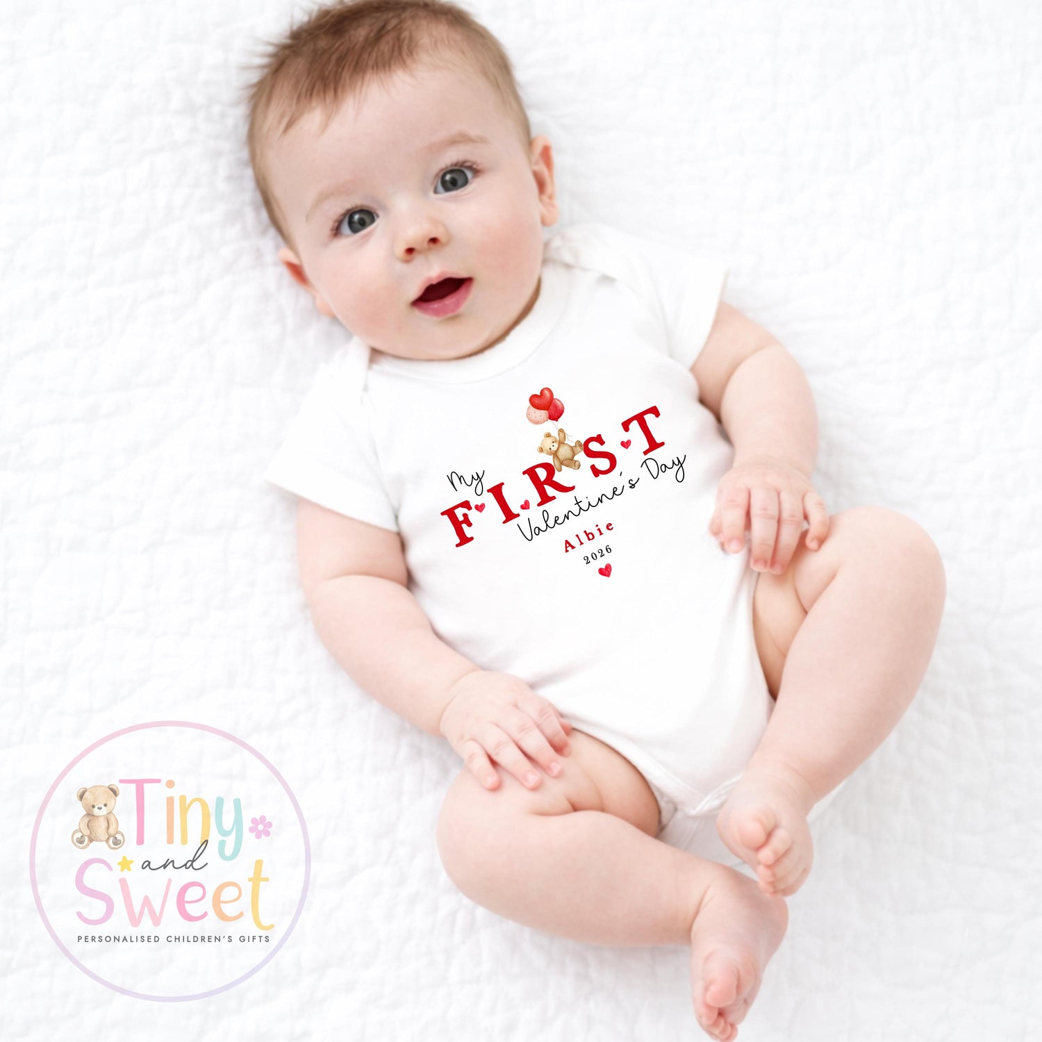 My First Valentines Day babygrow, 1st valentines day sleepsuit, 1st Valentines as My Daddy, New Dad Gift, Daddy Valentines