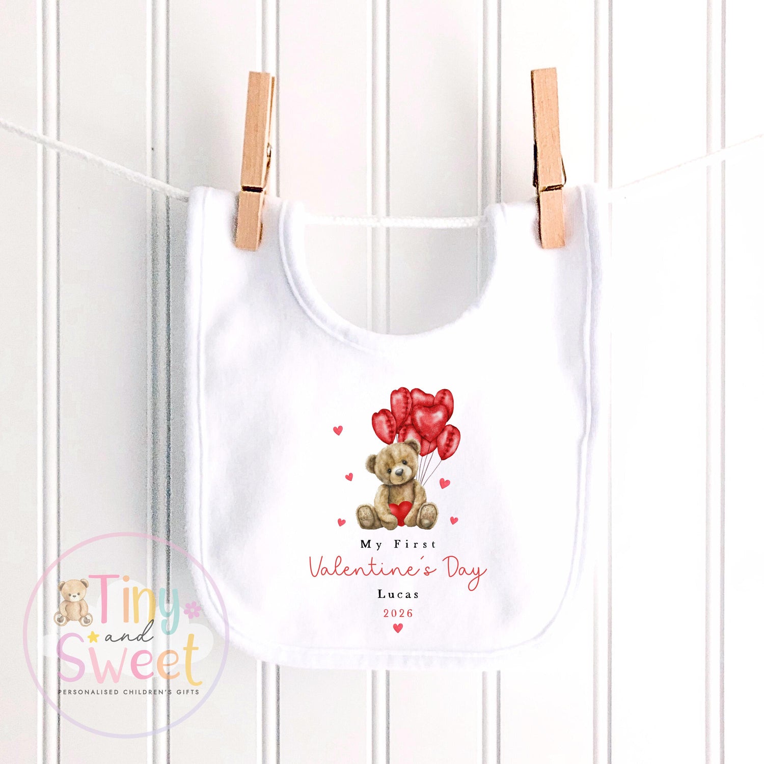 My First Valentines Day babygrow, 1st valentines day sleepsuit, 1st Valentines, New Baby Gift, Daddy Mummy Valentines