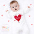 My First Valentines Day babygrow, 1st valentines day sleepsuit, 1st Valentines as My Daddy, New Dad Gift, Daddy Valentines