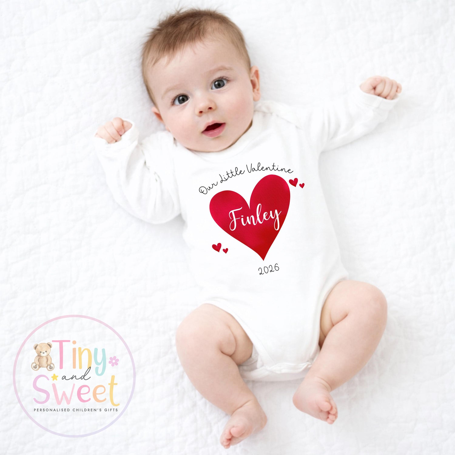 My First Valentines Day babygrow, 1st valentines day sleepsuit, 1st Valentines as My Daddy, New Dad Gift, Daddy Valentines