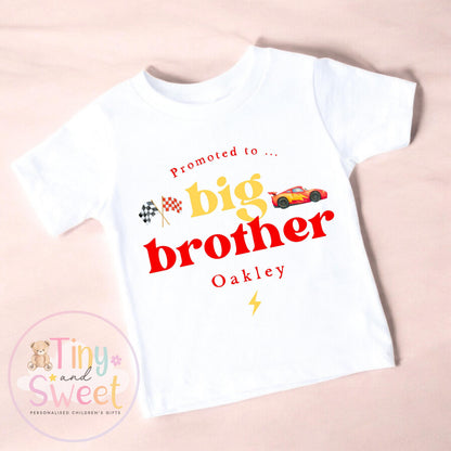 Promoted to Big Brother Sweatshirt - Pregnancy Announcement T Shirt, New Sibling Gift, Lightning Brother
