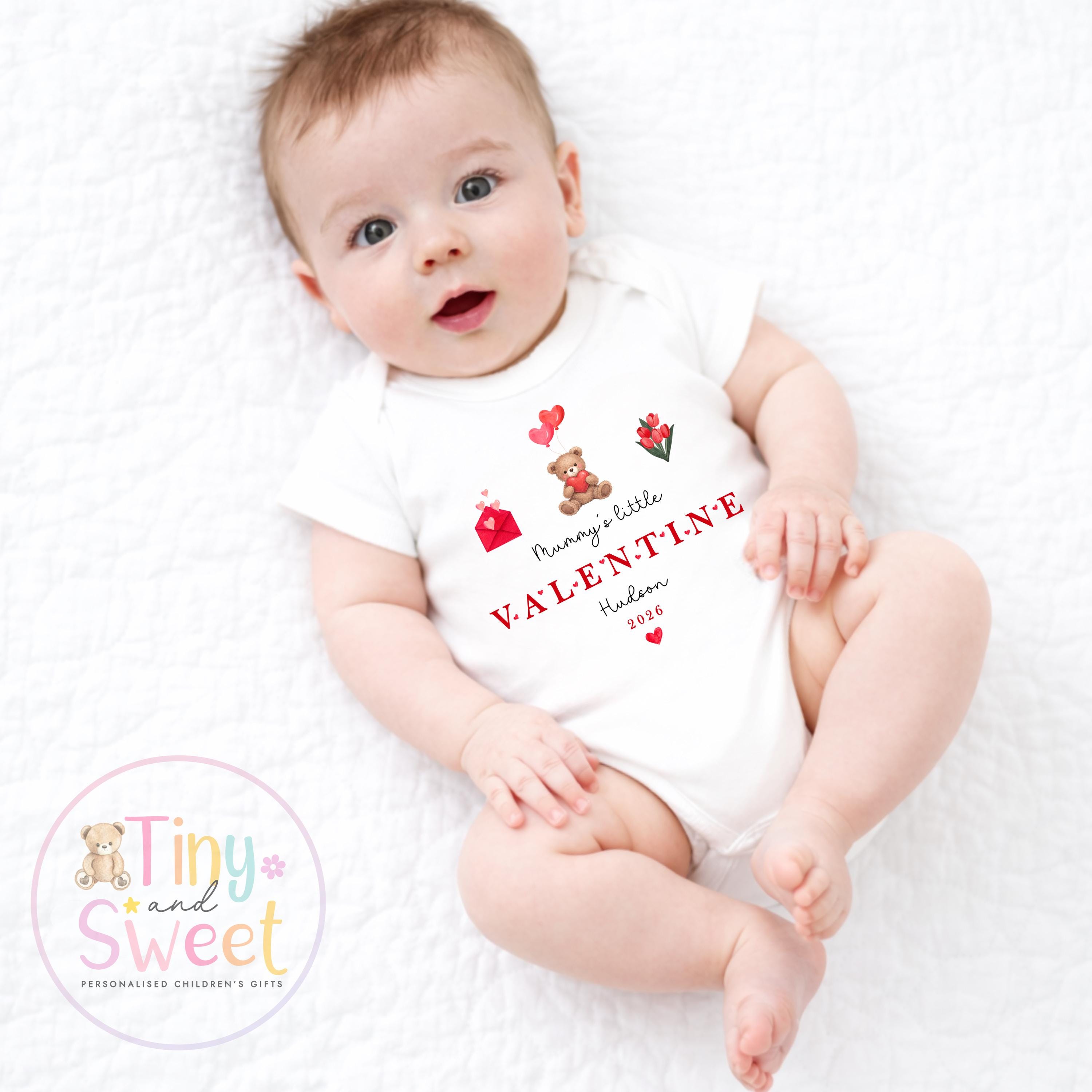 Mummy/Daddys Little Valentine Personalised Babygrow