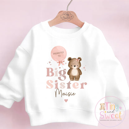 Big Sister Sweatshirt, Big Sister, Pastel Big Sister T Shirt, Big Sister Top, Big Sister Gift, Pregnancy Announcement, Little Sister T Shirt