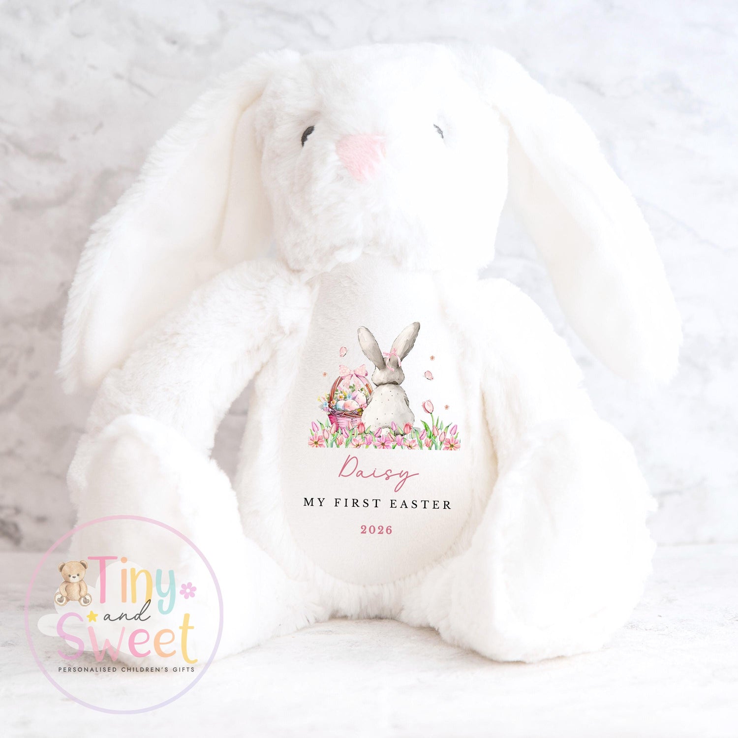 My First Easter Gift, 1st Easter Gift, Easter Bunny Toy, Personalised Easter Bunny, Soft Toy Keepsake, Name Bunny, Grandson Gift