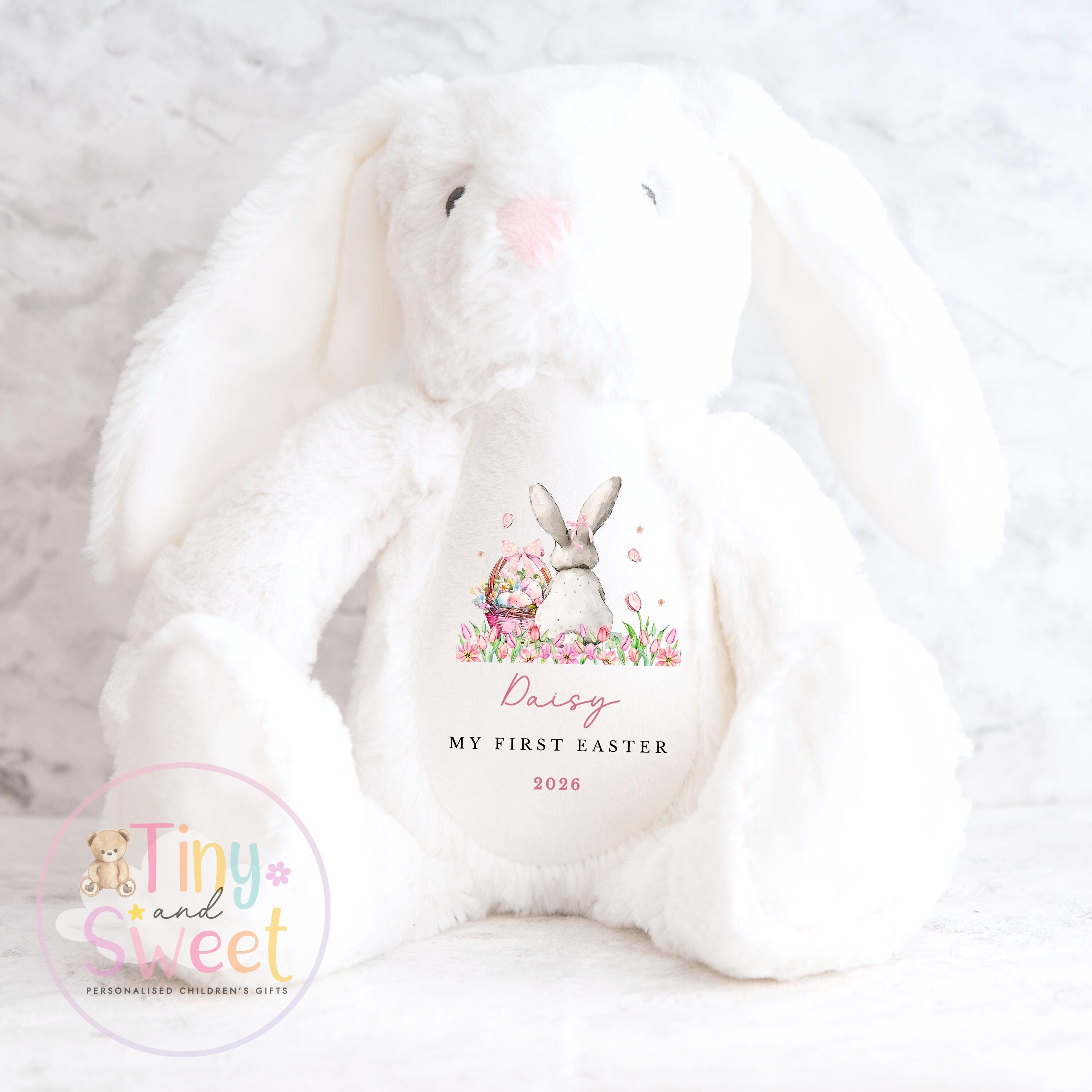 My First Easter Gift, 1st Easter Gift, Easter Bunny Toy, Personalised Easter Bunny, Soft Toy Keepsake, Name Bunny, Grandson Gift