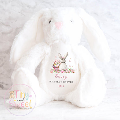 My First Easter Gift, 1st Easter Gift, Easter Bunny Toy, Personalised Easter Bunny, Soft Toy Keepsake, Name Bunny, Grandson Gift