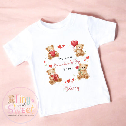 My First Valentines Day babygrow, 1st valentines day sleepsuit, 1st Valentines, New Baby Gift, Daddy Mummy Valentines