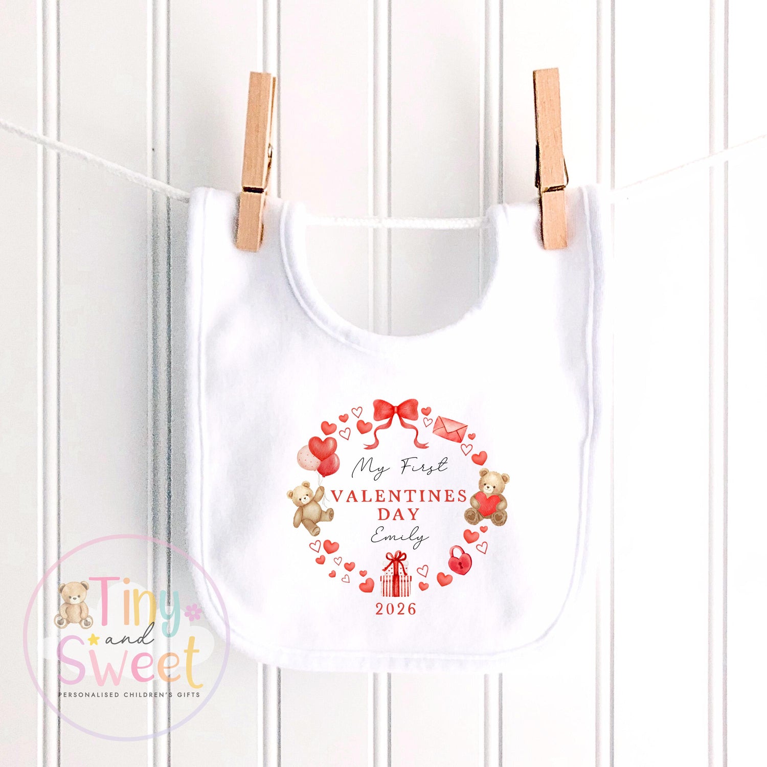 My First Valentines Day babygrow, 1st valentines day sleepsuit, 1st Valentines as My Daddy, New Dad Gift, Daddy Valentines