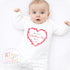 My First Valentines Day babygrow, 1st valentines day sleepsuit, 1st Valentines as My Daddy, New Dad Gift, Daddy Valentines