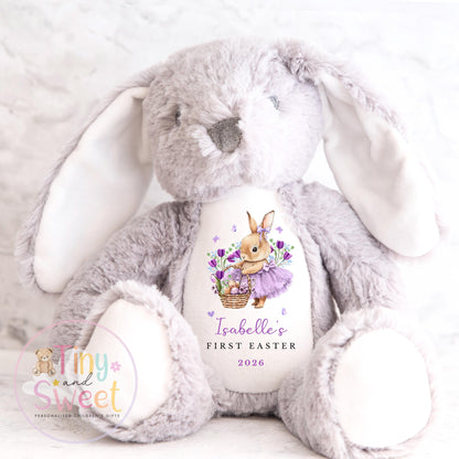 My First Easter Gift, 1st Easter Gift, Easter Bunny Toy, Personalised Easter Bunny, Soft Toy Keepsake, Name Bunny, Granddaughter Gift