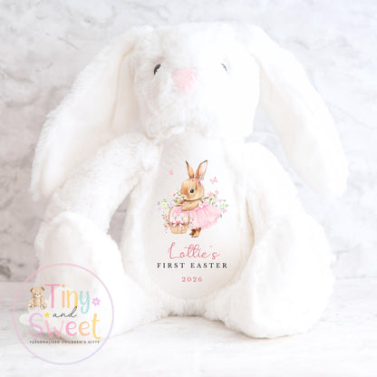 My First Easter Gift, 1st Easter Gift, Easter Bunny Toy, Personalised Easter Bunny, Soft Toy Keepsake, Name Bunny, Granddaughter Gift