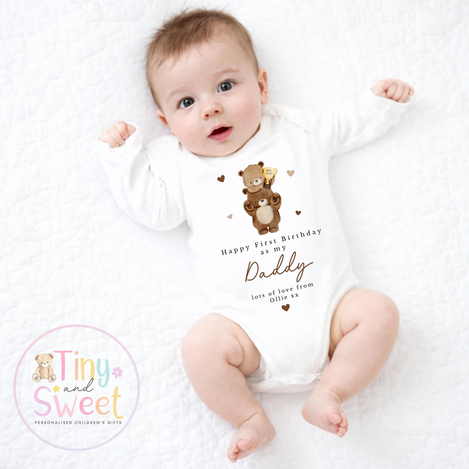 Happy Birthday Daddy, 1st Birthday as My Daddy, New Dad Gift, Dad Birthday, Daddy Birthday, Sleepsuit Babygrow Bodysuit Dad Birthday