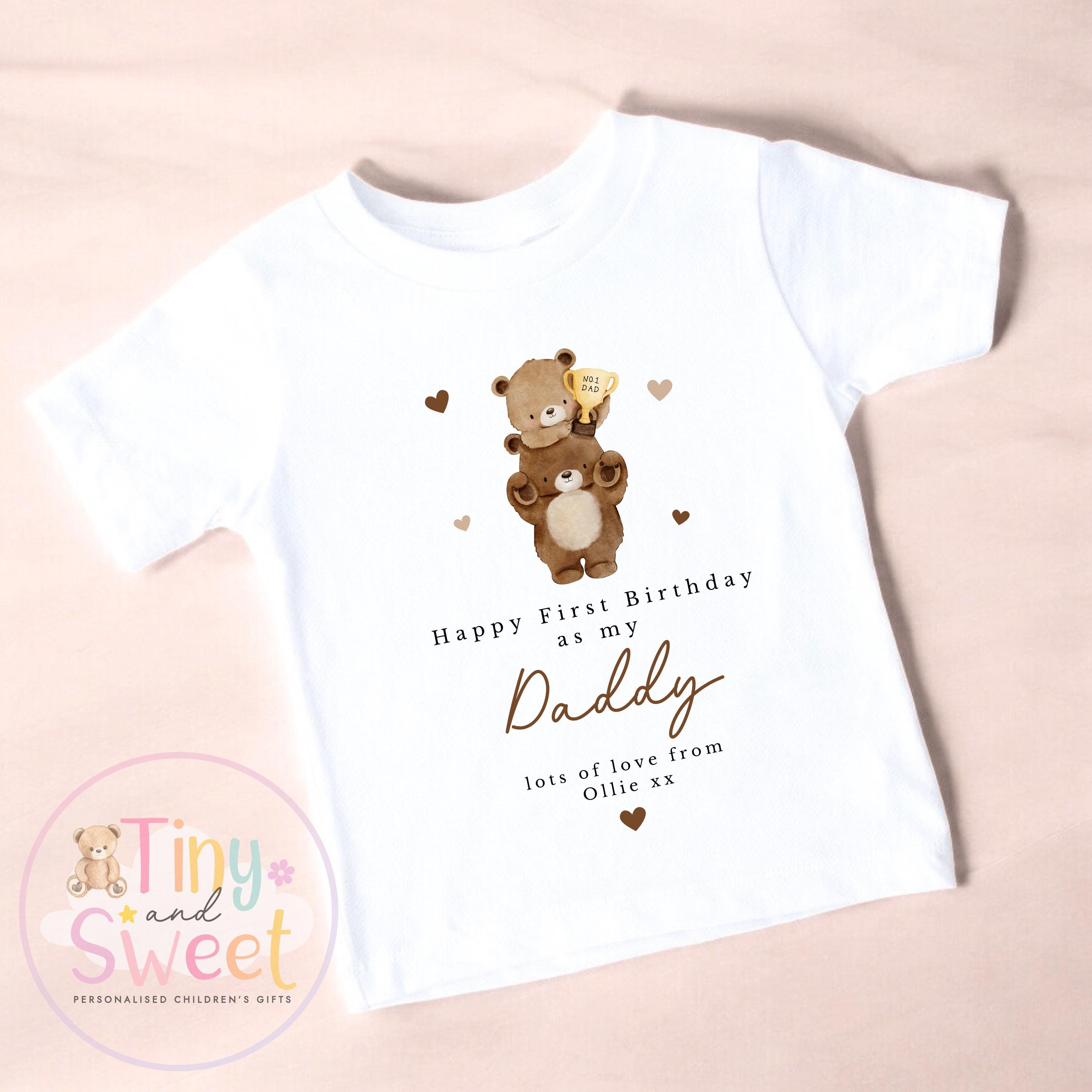 Happy Birthday Daddy, 1st Birthday as My Daddy, New Dad Gift, Dad Birthday, Daddy Birthday, Sleepsuit Babygrow Bodysuit Dad Birthday