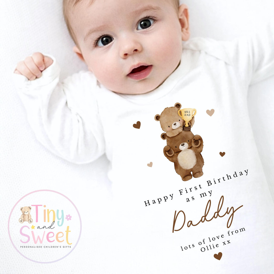 Happy Birthday Daddy, 1st Birthday as My Daddy, New Dad Gift, Dad Birthday, Daddy Birthday, Sleepsuit Babygrow Bodysuit Dad Birthday