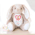 Valentines Heart Wreath Personalised Bunny Soft Toy