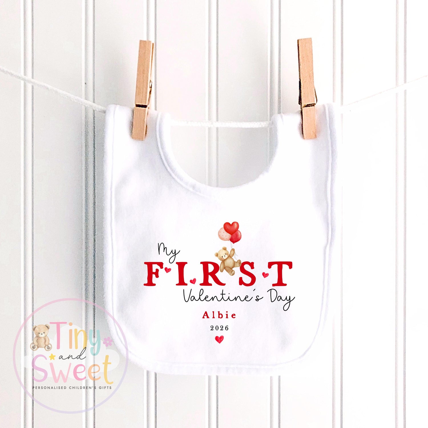 My First Valentines Day babygrow, 1st valentines day sleepsuit, 1st Valentines as My Daddy, New Dad Gift, Daddy Valentines