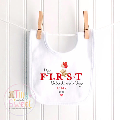 My First Valentines Day babygrow, 1st valentines day sleepsuit, 1st Valentines as My Daddy, New Dad Gift, Daddy Valentines