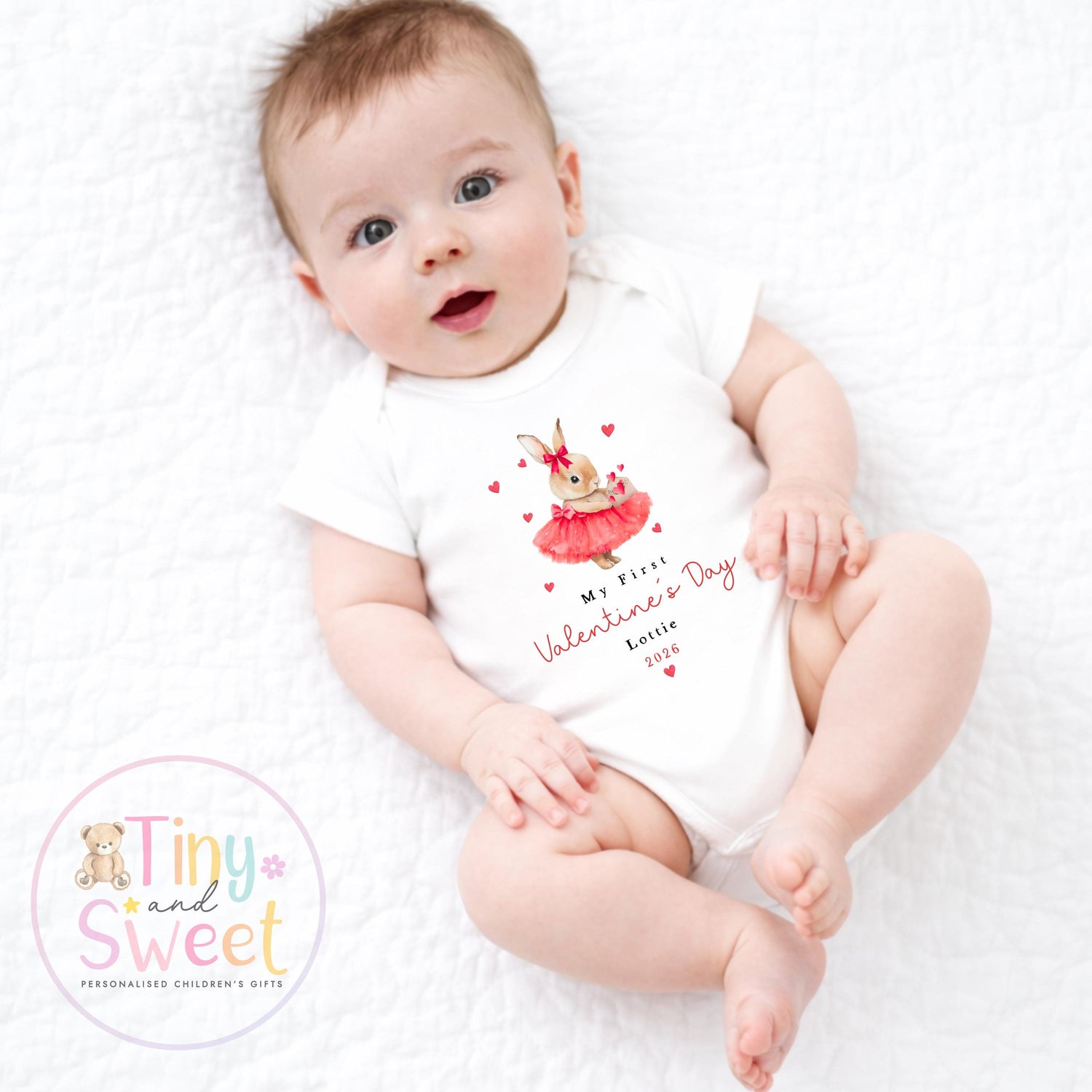 My First Valentines Day babygrow, 1st valentines day sleepsuit, 1st Valentines as My Daddy, New Dad Gift, Daddy Valentines