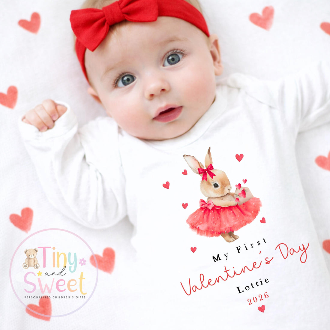 My First Valentines Day babygrow, 1st valentines day sleepsuit, 1st Valentines as My Daddy, New Dad Gift, Daddy Valentines