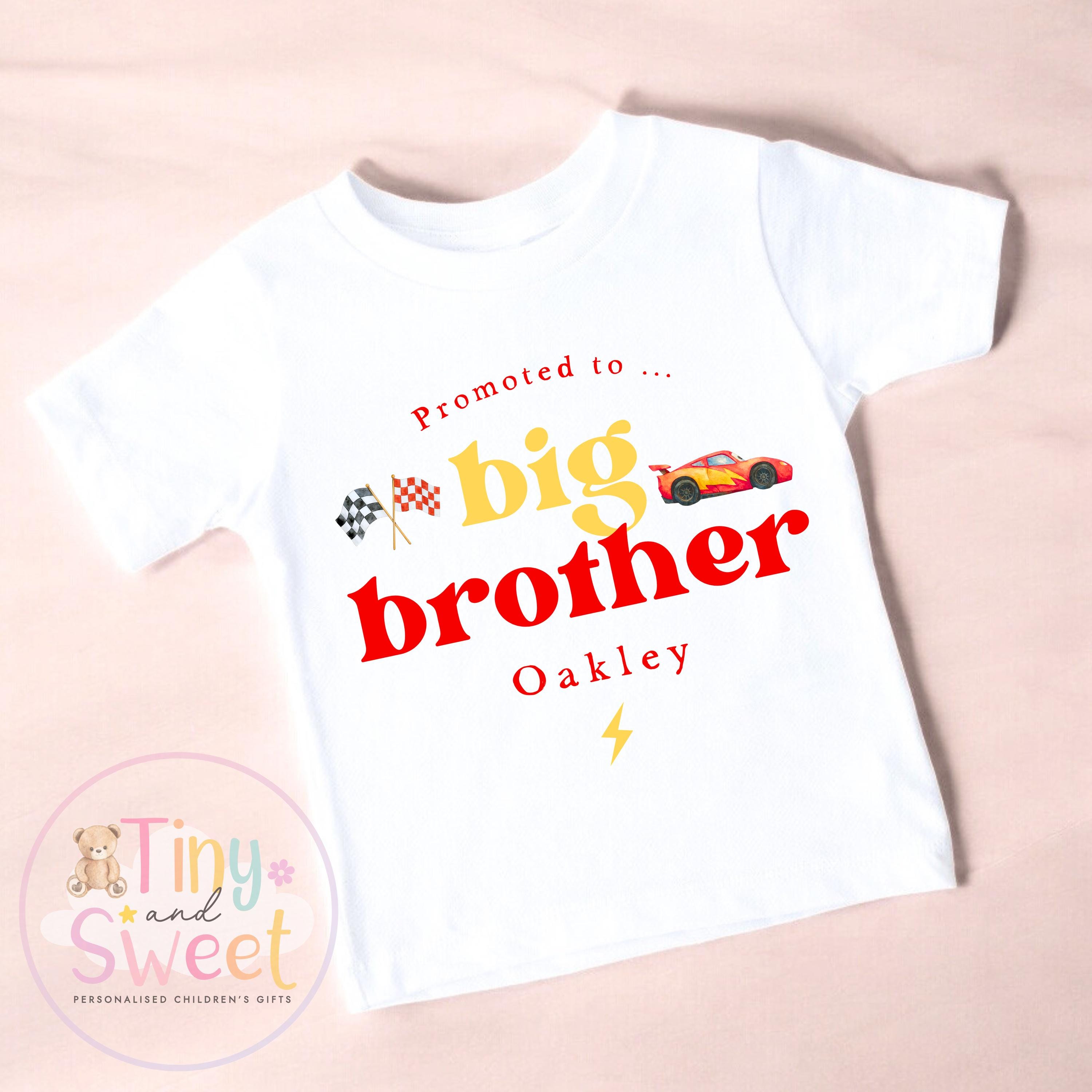 Promoted to Big Brother T Shirt - Pregnancy Announcement Sweatshirt, New Sibling Gift, Lightning Brother
