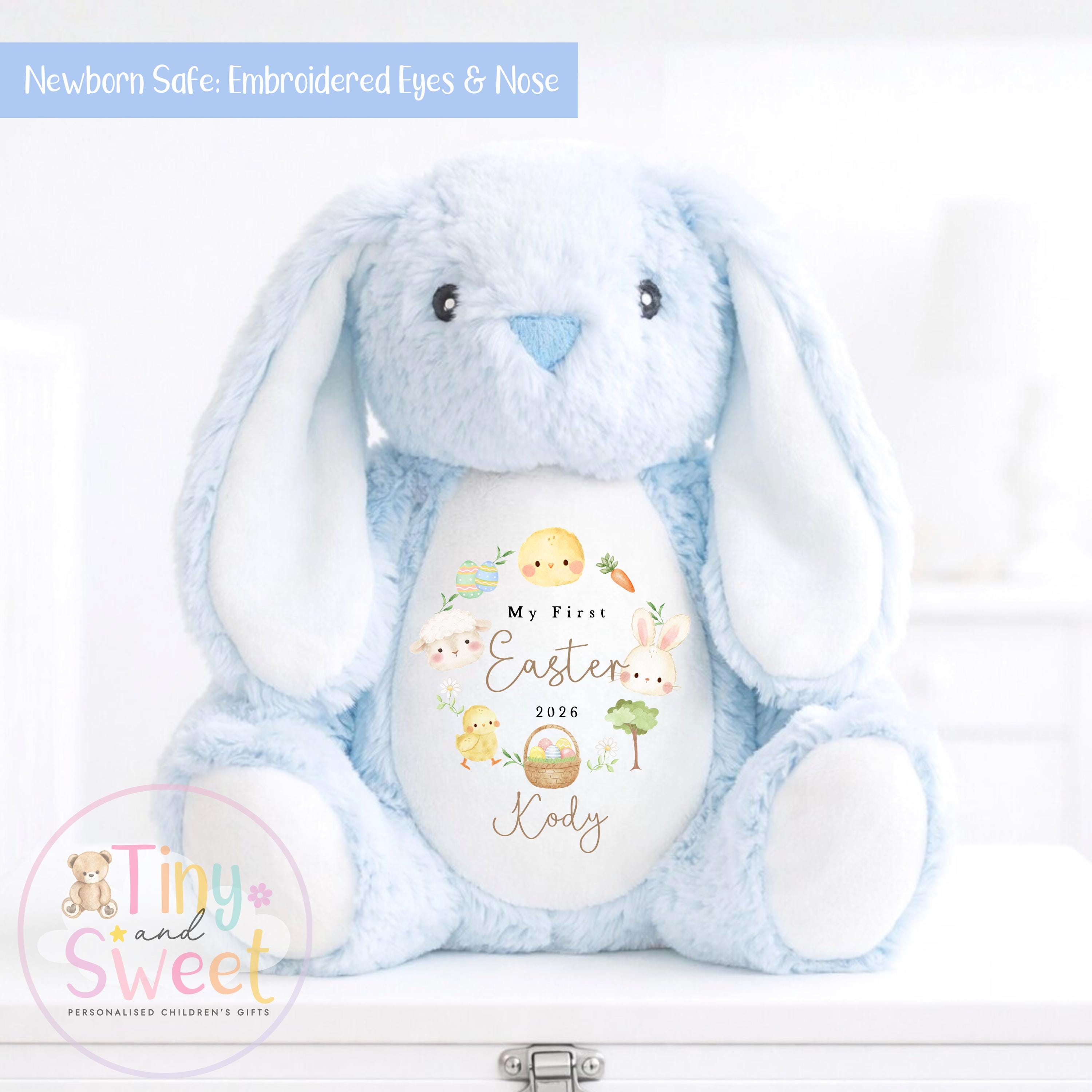 Personalized Easter Bunny Toy, My First Easter Gift, Soft Keepsake