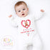 My First Valentines Day babygrow, 1st valentines day sleepsuit, 1st Valentines, New Baby Gift, Daddy Mummy Valentines