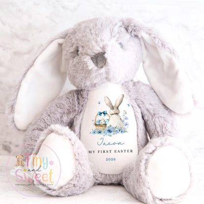 My First Easter Gift, 1st Easter Gift, Easter Bunny Toy, Personalised Easter Bunny, Soft Toy Keepsake, Name Bunny, Grandson Gift
