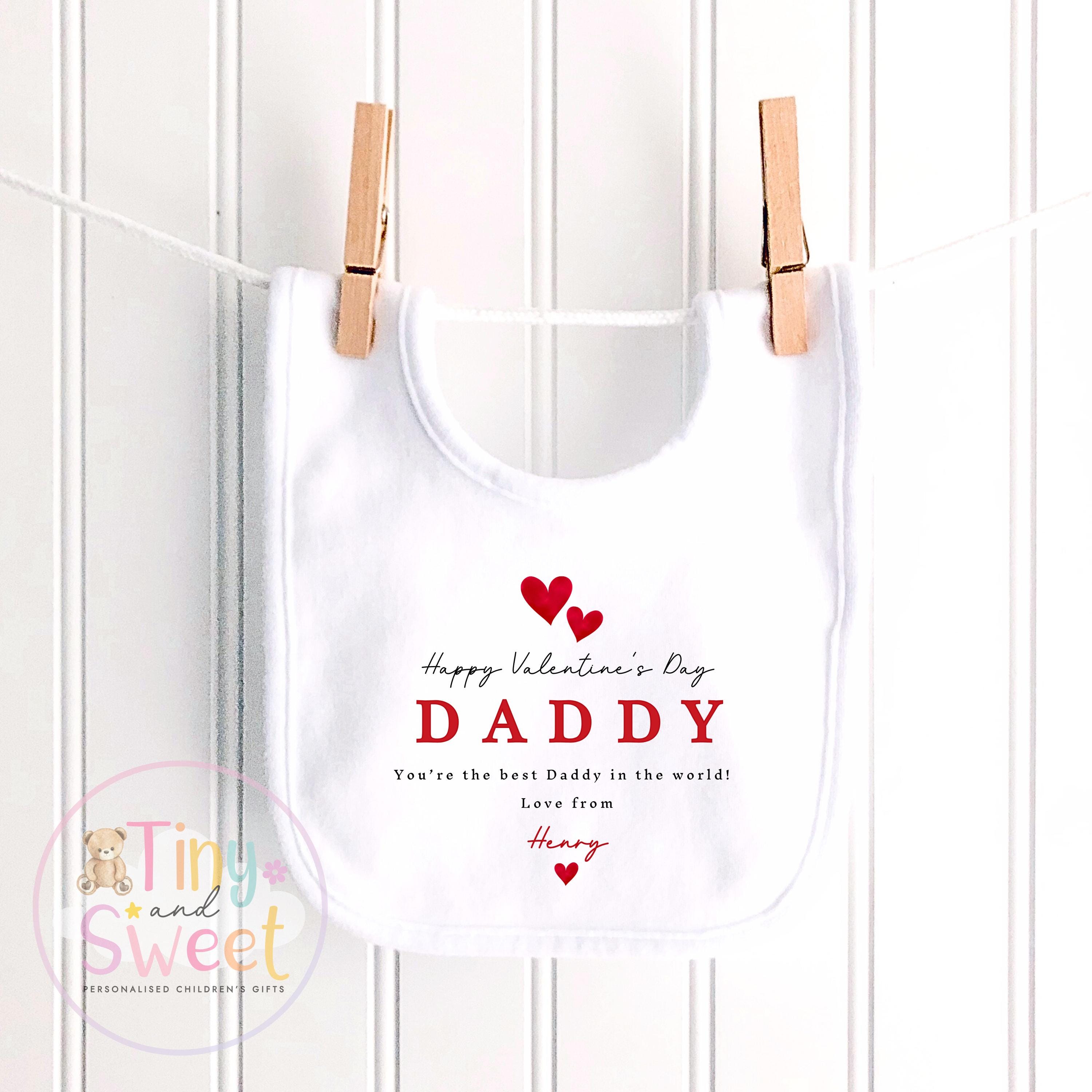 Valentines Day babygrow, 1st valentines day sleepsuit, 1st Valentines, New Baby Gift, Daddy Mummy Valentines