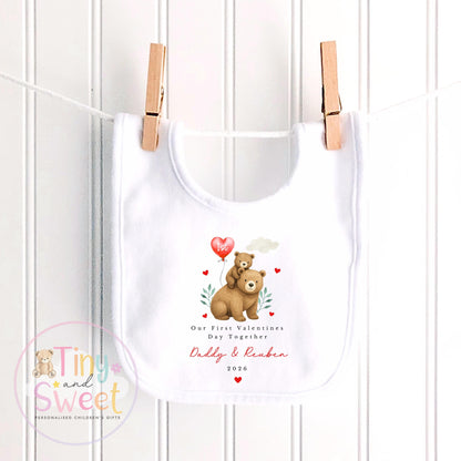 My First Valentines Day babygrow, 1st valentines day sleepsuit, 1st Valentines, New Baby Gift, Daddy Mummy Valentines