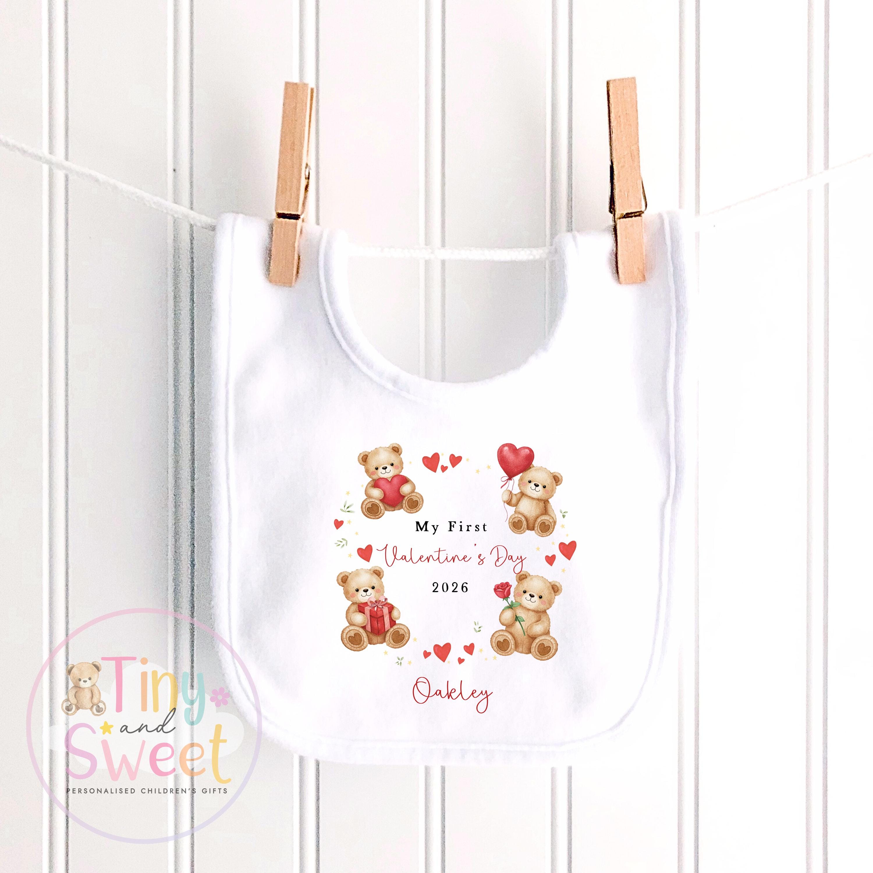 My First Valentines Day babygrow, 1st valentines day sleepsuit, 1st Valentines, New Baby Gift, Daddy Mummy Valentines