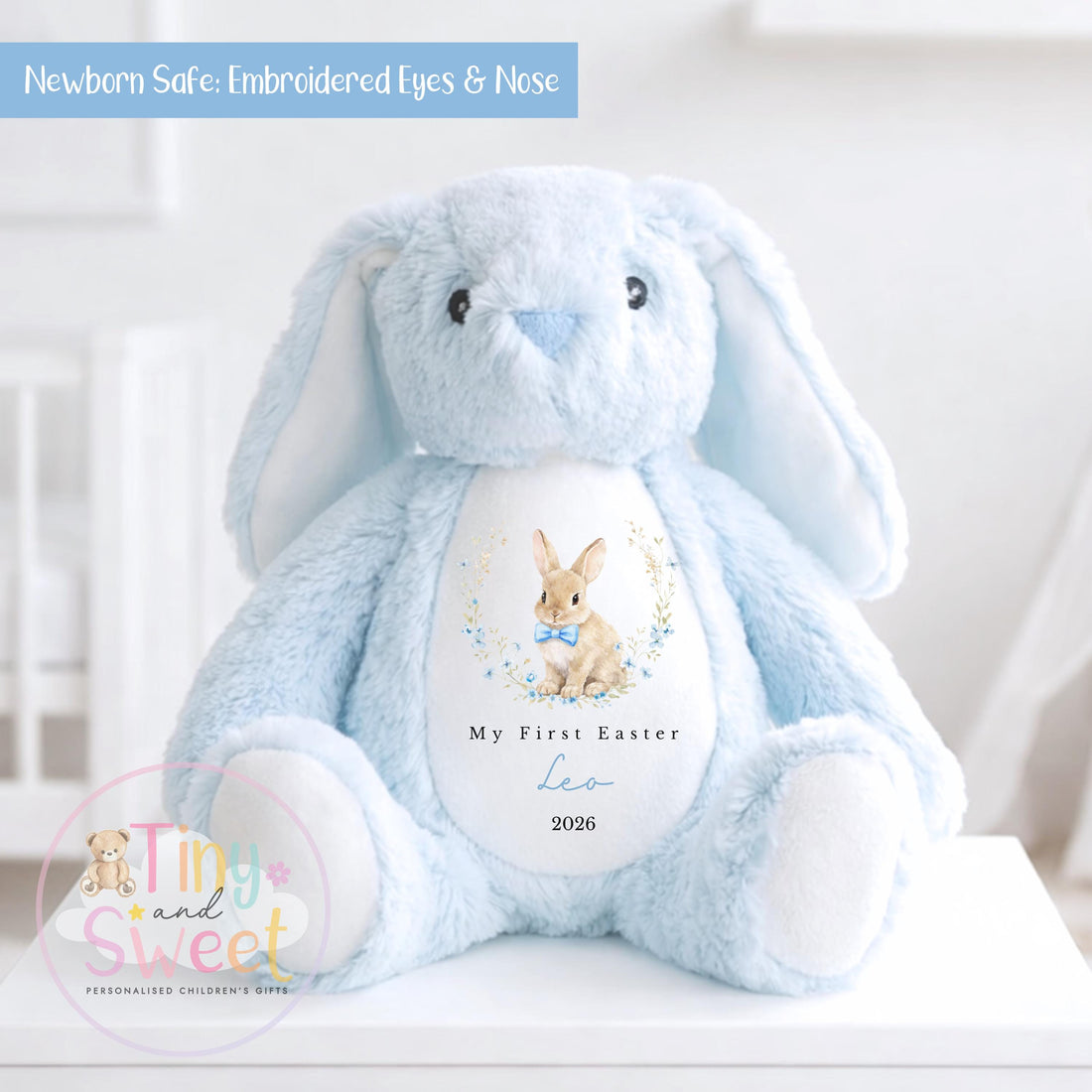 My First Easter Gift, 1st Easter Gift, Easter Bunny Toy, Personalised Easter Bunny, Soft Toy Keepsake, Name Bunny, Grandson Gift