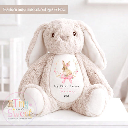 My First Easter Gift, 1st Easter Gift, Easter Bunny Toy, Personalised Easter Bunny, Soft Toy Keepsake, Name Bunny, Grandson Gift