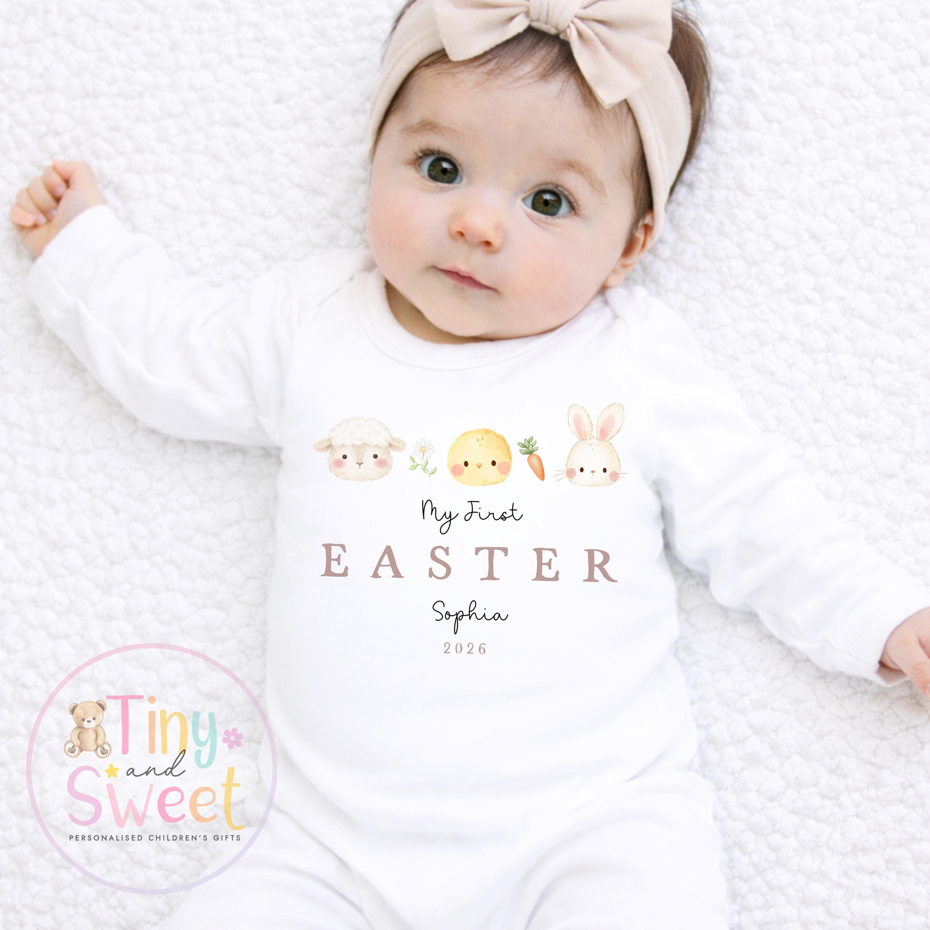 My First Easter Baby Sleepsuit, Cotton Outfit