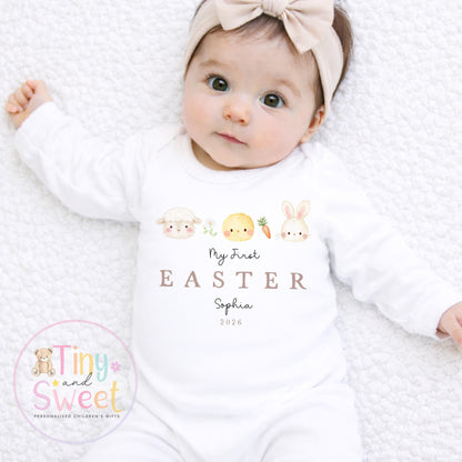 My First Easter Baby Sleepsuit, Cotton Outfit