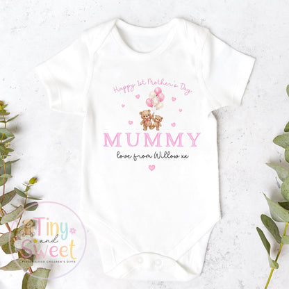 Mothers Day Sleepsuit, Mothers Day Babygrow, 1st Mothers Day as My Mummy, New Mum Gift, Mothers Day, Mum, Sleepsuit Babygrow Bodysuit