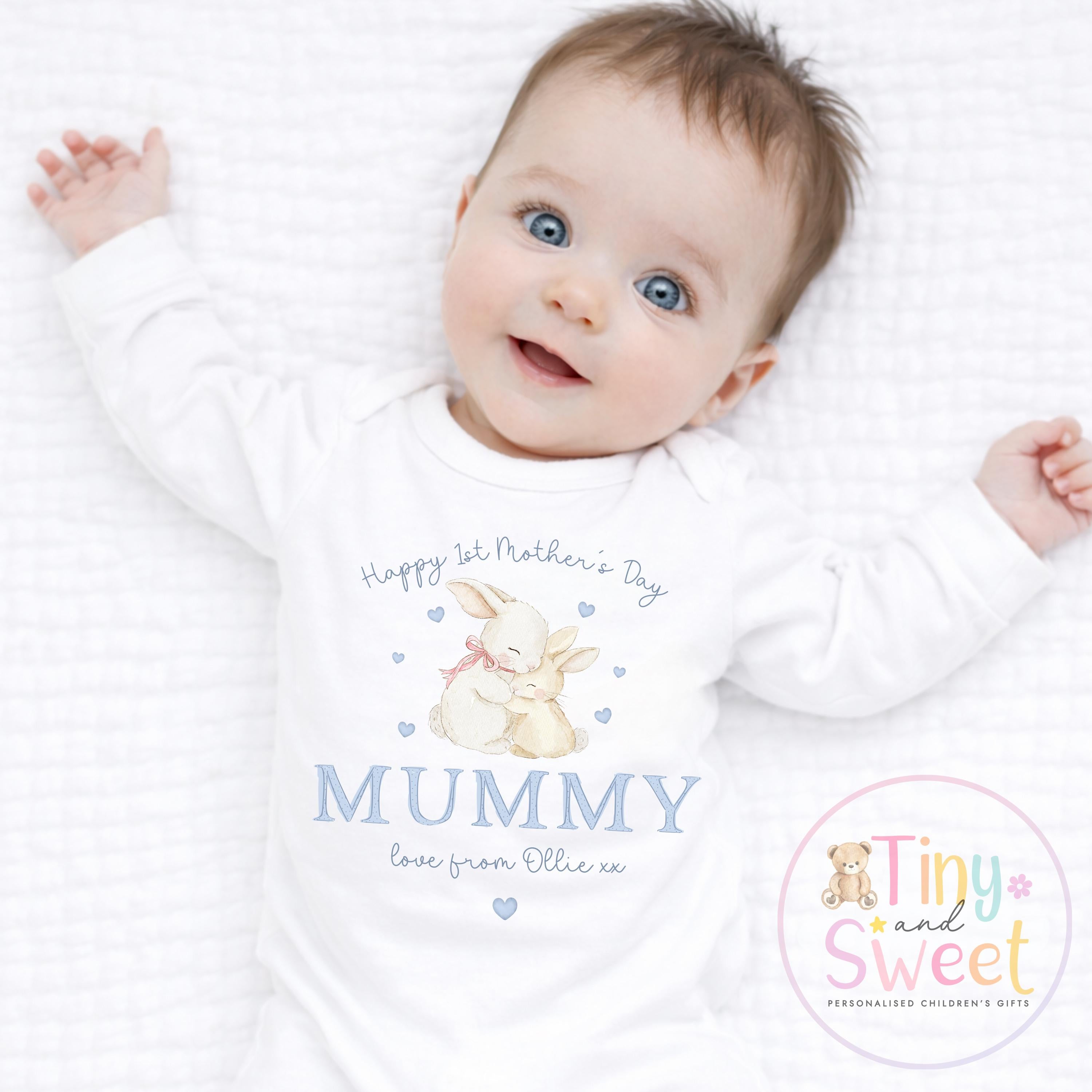 Mothers Day Sleepsuit, Mothers Day Babygrow, 1st Mothers Day as My Mummy, New Mum Gift, Mothers Day, Mum, Sleepsuit Babygrow Bodysuit