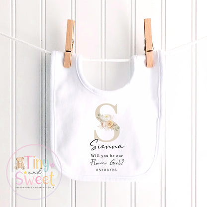 Personalised Letter Flower Girl Bunny