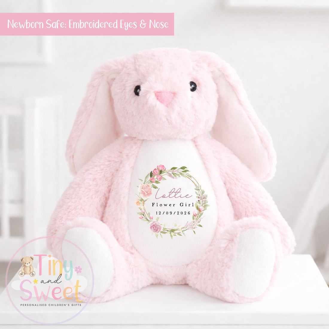 Personalised Flower Girl Bunny, Flower Girl Gift, Will you be my flower girl Bunny, Personalised Soft Toy, Flower Girl Proposal, Bridesmaid