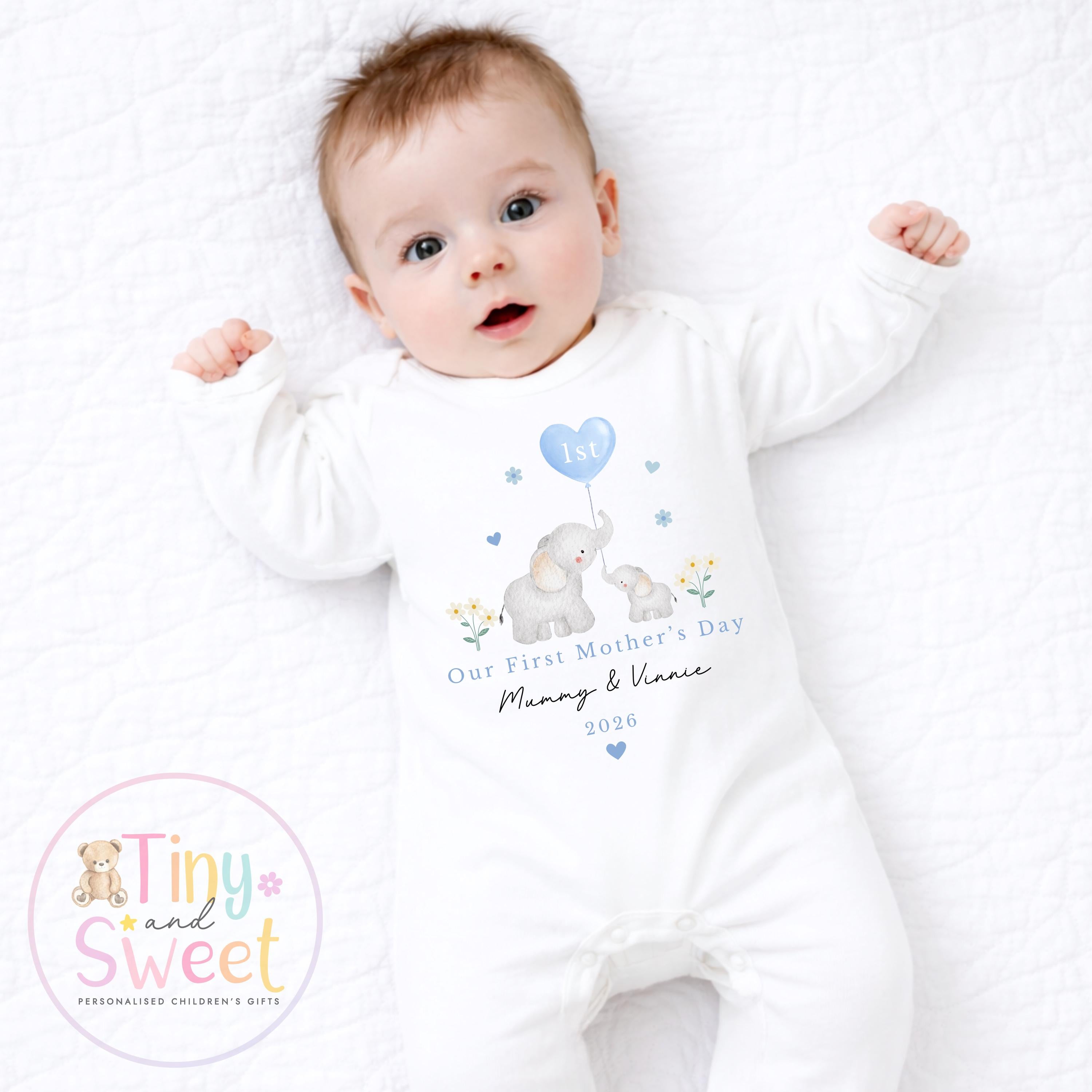 Mothers Day Sleepsuit, 1st Mothers Day as My Mummy, New Mum Gift, Mothers Day, Mum, Sleepsuit Babygrow Bodysuit Mommy Babybgrow