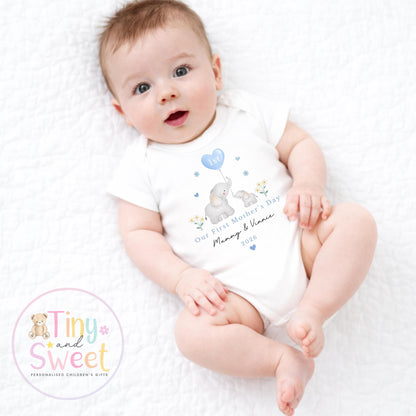 Mothers Day Sleepsuit, 1st Mothers Day as My Mummy, New Mum Gift, Mothers Day, Mum, Sleepsuit Babygrow Bodysuit Mommy Babybgrow