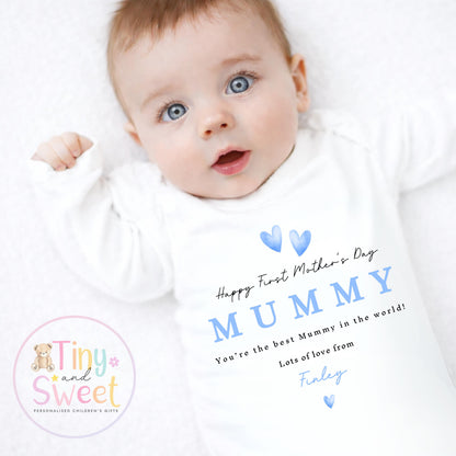 Mothers Day T Shirt, Mothers Day Babygrow, 1st Mothers Day as My Mummy, New Mum Gift, Mothers Day, Mum, Sleepsuit Babygrow Bodysuit