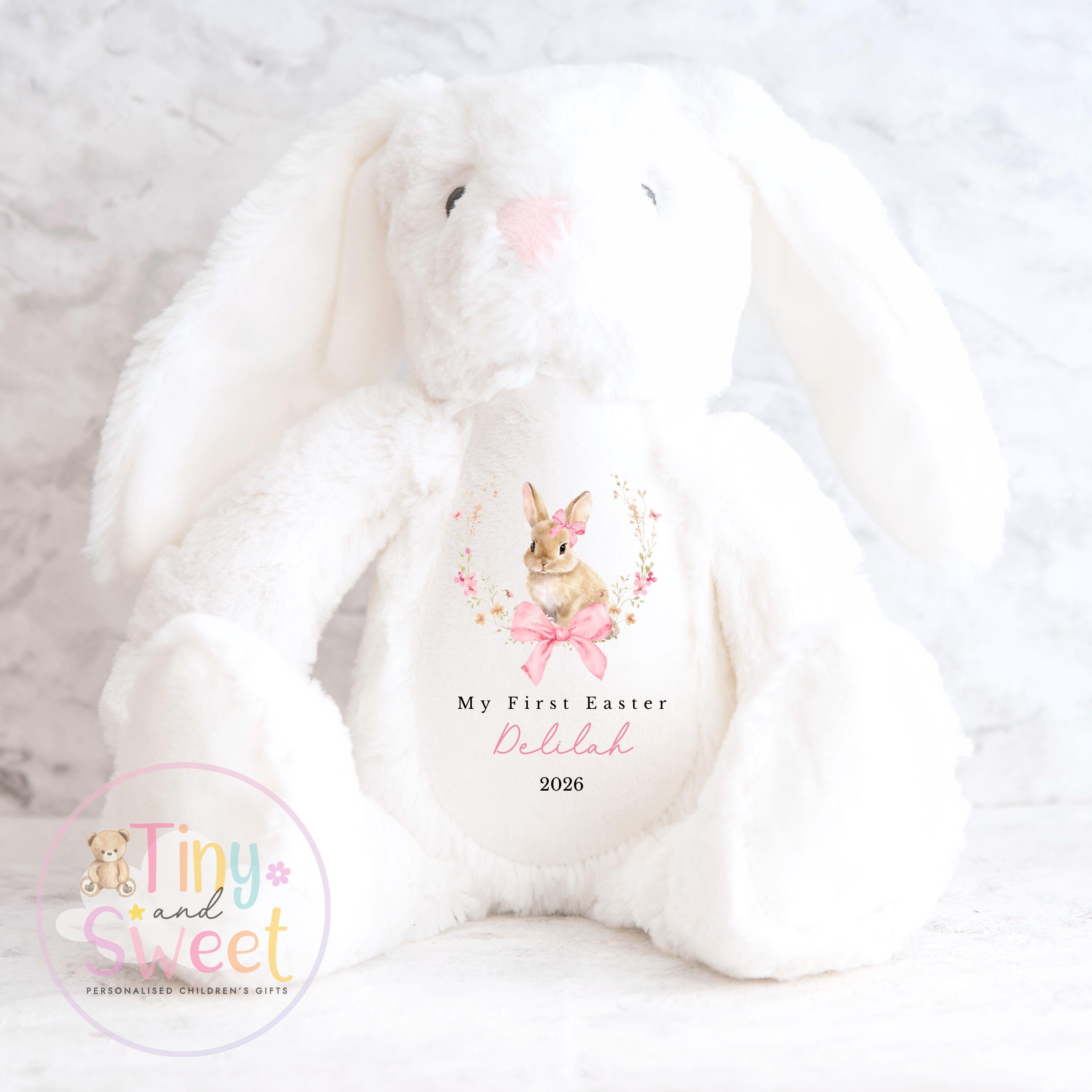 My First Easter Gift, 1st Easter Gift, Easter Bunny Toy, Personalised Easter Bunny, Soft Toy Keepsake, Name Bunny, Grandson Gift