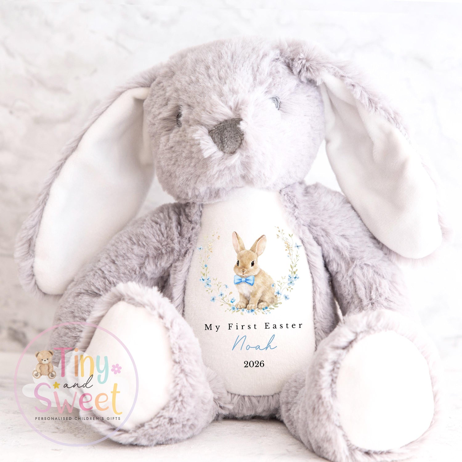 My First Easter Gift, 1st Easter Gift, Easter Bunny Toy, Personalised Easter Bunny, Soft Toy Keepsake, Name Bunny, Grandson Gift