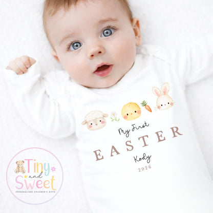 My First Easter Baby Outfit, Cotton Sleepsuit