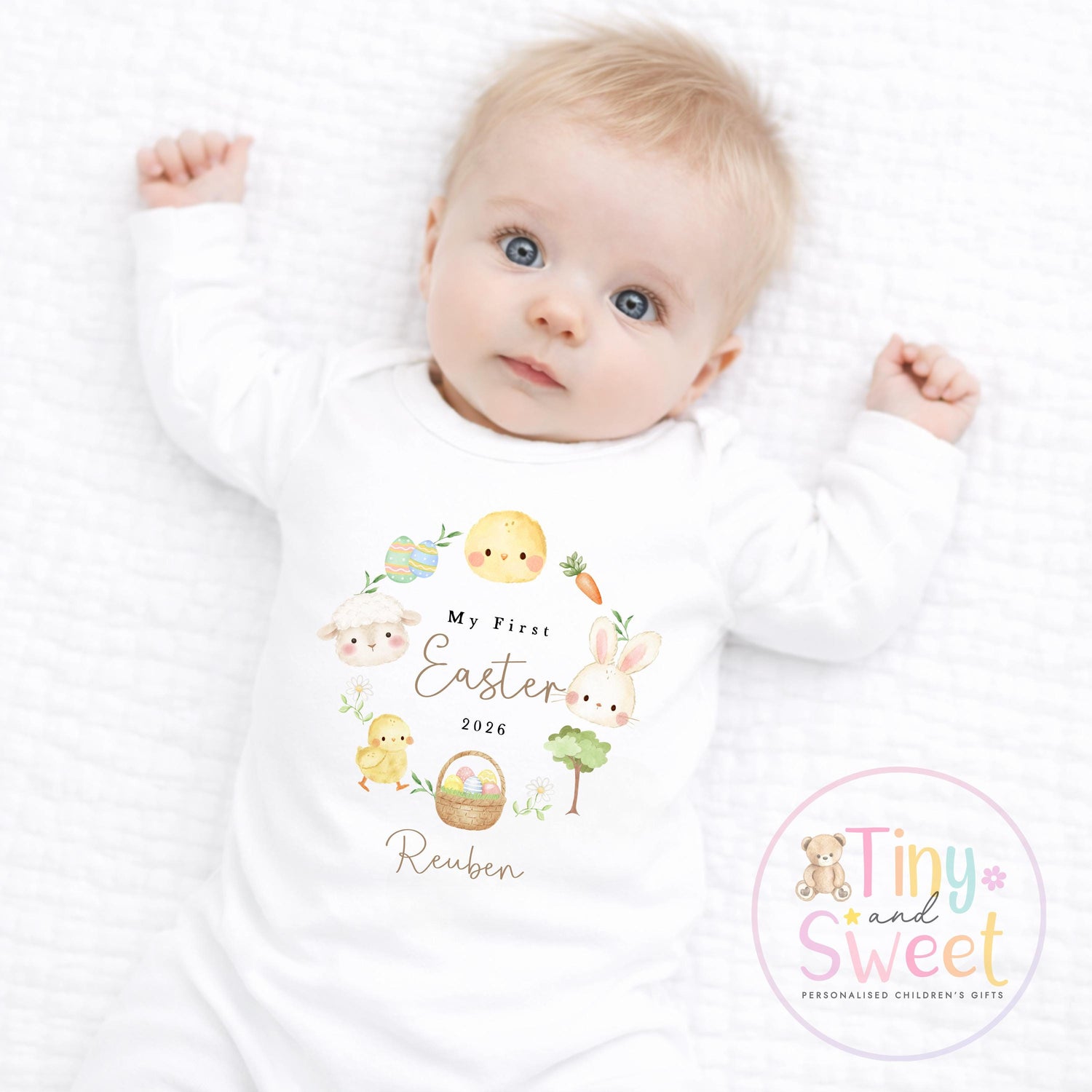 My First Easter Babygrow, Cotton Sleepsuit