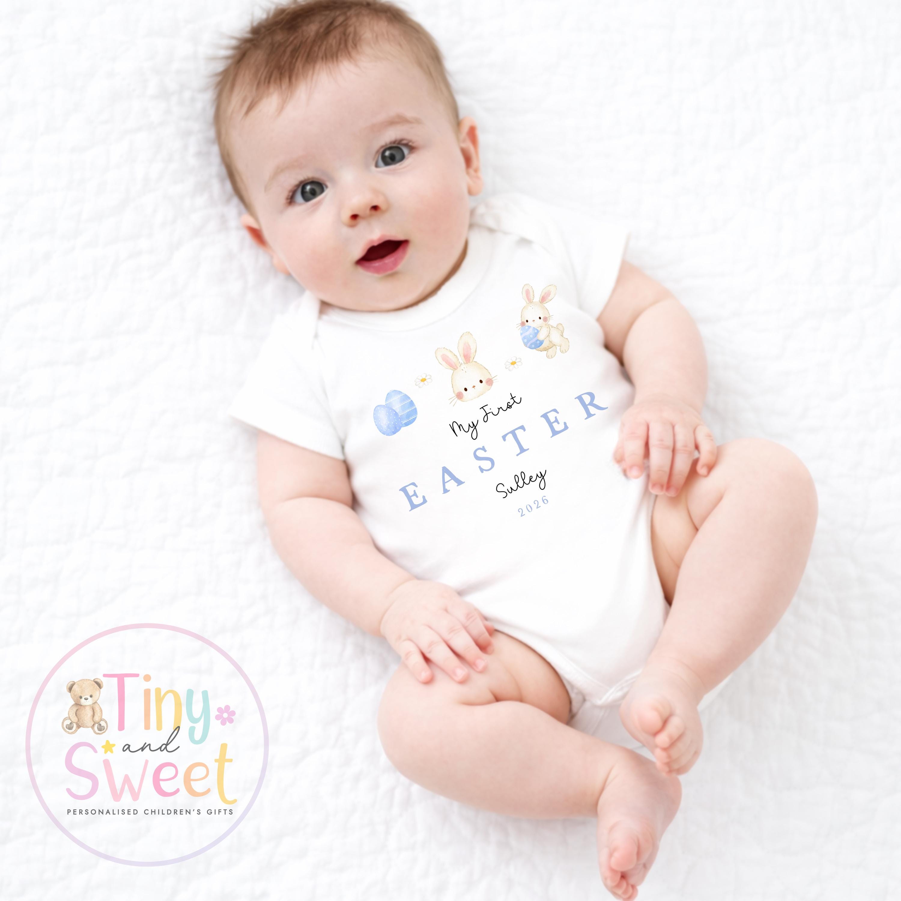 My First Easter Baby T-Shirt, Bunny Outfit - Sleepsuit, Vest or Bib