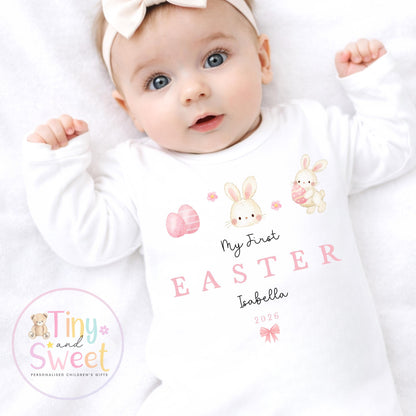 My First Easter Baby T-Shirt, Bunny Outfit - Sleepsuit, Vest or Bib