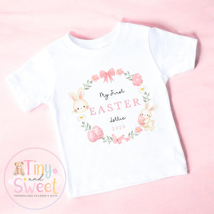 My First Easter T Shirt, Bunny Sleepsuit, New Baby Gift, 1st Easter Outfit