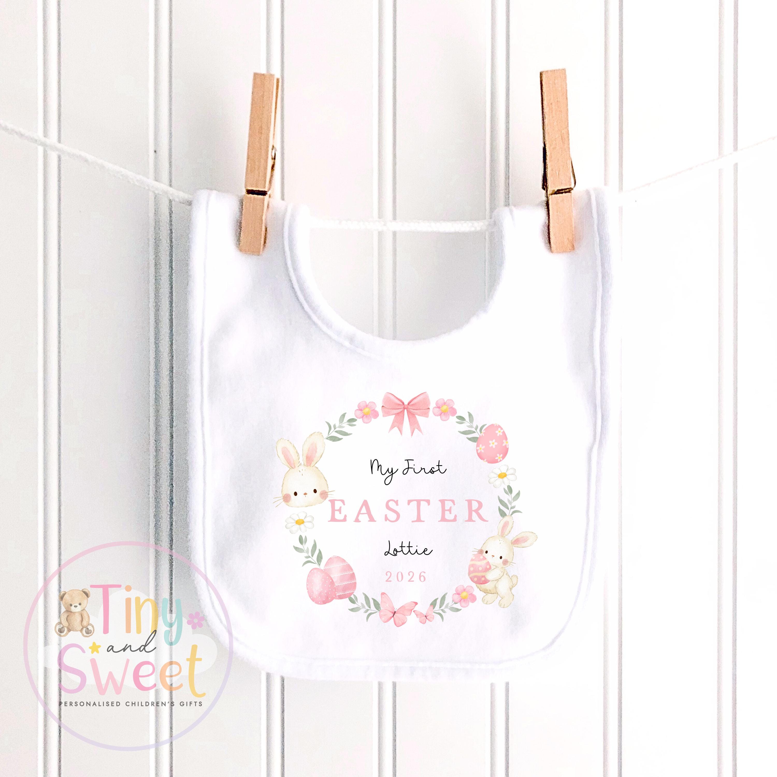 My First Easter T Shirt, Bunny Sleepsuit, New Baby Gift, 1st Easter Outfit